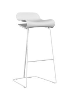 Tabouret de bar BCN Blanc|Acier, couleur de la coque|Version bar: 76 cm