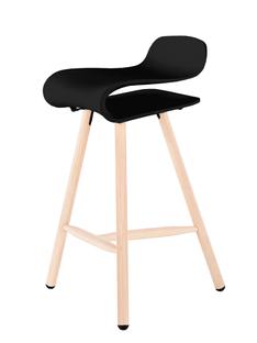 Tabouret de bar BCN Wood Noir|Hêtre