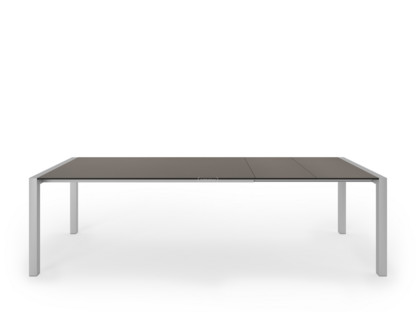 Table extensible Sushi Fenix gris London avec bord noir|L 177-271 x l 100 cm|Aluminium andoisé