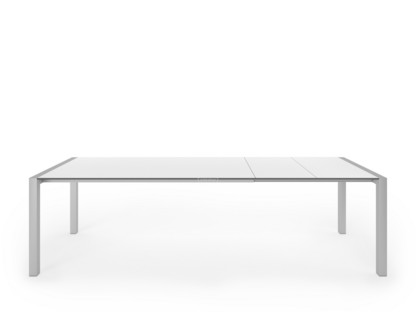 Table extensible Sushi Stratifié blanc|L 177-271 x l 100 cm|Aluminium andoisé