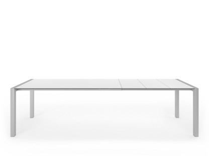 Table extensible Sushi Stratifié blanc|L 177-288 x l 90 cm|Aluminium andoisé