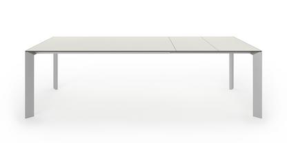 Table à manger Nori Stratifié gris sable|L 166-260 x L 100 cm|Aluminium andoisé