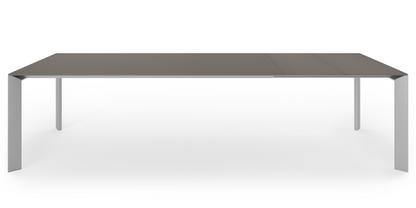 Table à manger Nori Fenix gris London avec bord de même couleur|L 209-303 x L 100 cm|Aluminium andoisé