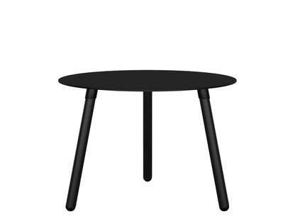 Table d'appoint BCN Stratifié noir|Hêtre laqué noir|H 45 x ø 65 cm