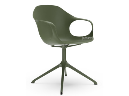 Chaise pivotante Elephant Vert olive|Aluminium laqué (de la couleur de la coque)