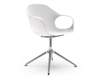 Chaise pivotante Elephant Blanc|Aluminium poli