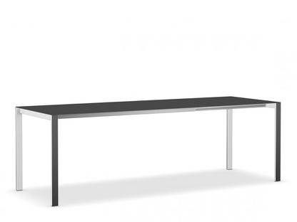 Table à manger Thin-K Noir|Aluminium gris