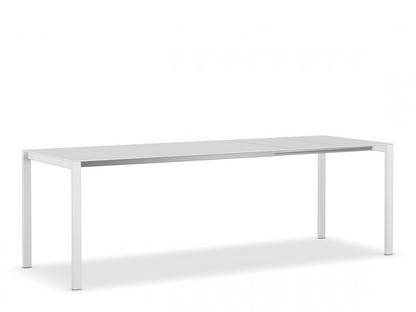 Table à manger Thin-K Blanc|Aluminium gris