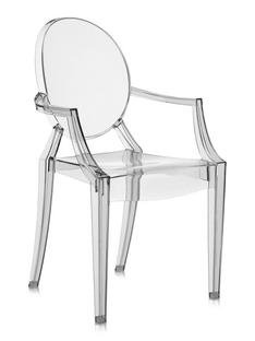 Chaise Louis Ghost Transparent-fumé clair