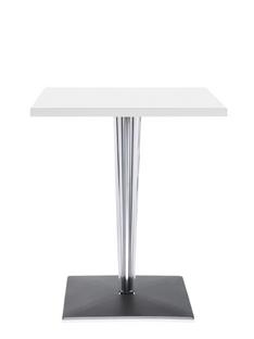Table d'appoint top top Rectangulaire H 72 x l 60 x L 60 cm|Stratifié|Blanc