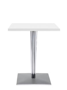 Table d'appoint top top Rectangulaire H 72 x l 60 x L 60 cm|Stratifié|Blanc