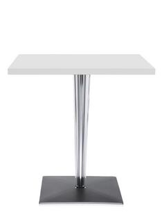 Table d'appoint top top Rectangulaire H 72 x l 70 x L 70 cm|Stratifié|Blanc