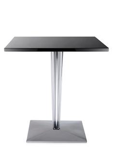 Table d'appoint top top Rectangulaire H 72 x l 70 x L 70 cm|Polyester laqué|Noir brillant