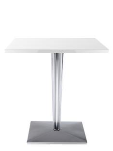 Table d'appoint top top Rectangulaire H 72 x l 70 x L 70 cm|Werzalit inrayable|Blanc