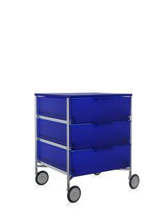Caisson Mobil  3 tiroirs - pas de compartiment|Opalin|Bleu cobalt