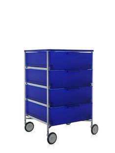 Caisson Mobil  4 tiroirs - Pas de compartiment|Opalin|Bleu cobalt
