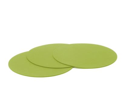 Tapis en feutre pour Componibili Lot de 3|Rond, ø 30 cm|Vert printannier