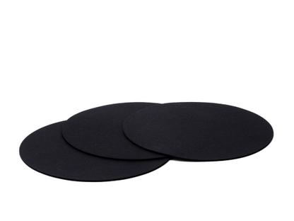 Tapis en feutre pour Componibili Lot de 3|Rond, ø 30 cm|Noir