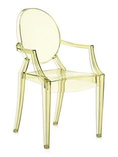 Chaise Louis Ghost - Lot de 4 Transparent-jaune