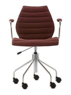 Chaise pivotante Maui Soft Rouge brique|Chromé