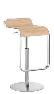 Tabouret LEM 55-67 cm|Chêne blanchi / chromé mat