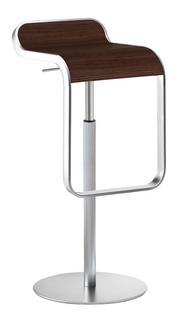 Tabouret LEM 66-79 cm|Chêne, noyer foncé / chromé mat