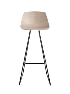 Tabouret de bar Miunn S104 H 75 cm|Chêne blanchi / revêtement en poudre noir