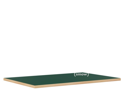 Plateau de table Eiermann Linoleum vert conifère (Forbo 4174) avec bords en chêne|120 x 80 cm