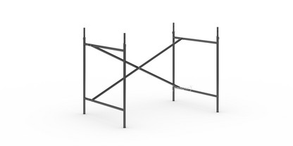 Châssis de table Eiermann 2 Noir|Vertical, décalé  |100 x 66 cm|Avec rallonge en hauteur (hauteur 72-85 cm)