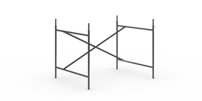 Châssis de table Eiermann 2 Noir|Vertical, décalé  |100 x 78 cm|Avec rallonge en hauteur (hauteur 72-85 cm)