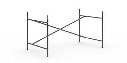 Châssis de table Eiermann 2 Noir|Vertical, décalé  |135 x 78 cm|Avec rallonge en hauteur (hauteur 72-85 cm)