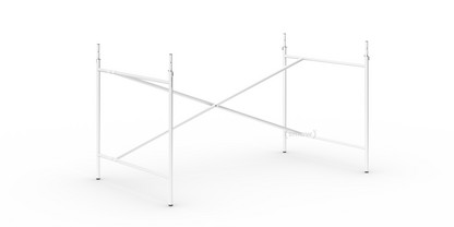 Châssis de table Eiermann 2 Blanc|Vertical, décalé  |135 x 78 cm|Avec rallonge en hauteur (hauteur 72-85 cm)