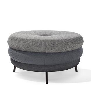 Pouf Fat Tom 3 coussins, avec pieds|Gris