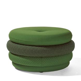 Pouf Fat Tom 4 coussins, sans pieds|Vert