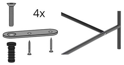 Système de fixation pour tréteaux Eiermann 3 - Lot de 4 