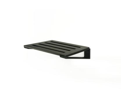 Knax Rack pour chaussures Rack 4 (40 cm)|Chêne teinté noir|Noir