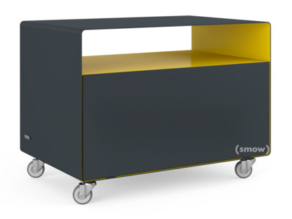 Caisson à roulettes R 107N Bicolore   |Gris anthracite (RAL 7016) - Jaune signalisation (RAL 1023)|Roulettes industrielles