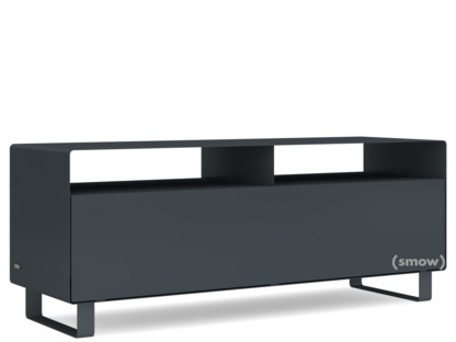 Meuble TV R 109N Monochrome|Gris anthracite (RAL 7016)|Piétement luge laqué de la même couleur que l'extérieur