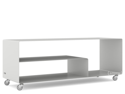 Sideboard R 111N Monochrome|Blanc aluminium (RAL 9006)|Roulettes industrielles
