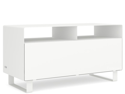 Meuble TV R 108N Blanc pur (RAL 9010)|Piétement luge laqué de la même couleur que l'extérieur