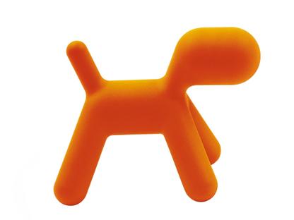 Puppy Très grand (H 81 x L 61,5 x P 102 cm)|Polyéthylène (adapté à une utilisation en extérieur)|Orange mat (1001 C)