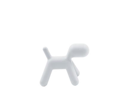 Puppy Moyen (H 45 x L 34 x P 56,5 cm)|Polyéthylène (adapté à une utilisation en extérieur)|Blanc mat (1700 C)
