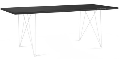 Table Tavolo XZ3 Rectangulaire Noir MDF|Verni blanc