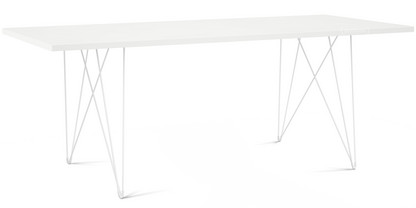 Table Tavolo XZ3 Rectangulaire Blanc MDF|Verni blanc