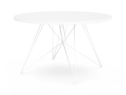 Table Tavolo XZ3 Ronde Blanc MDF|Verni blanc