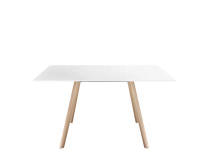 Pilo 139 x 139 cm|Pieds naturel, plateau blanc