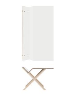 Bureau Kant 190 cm|74 cm|FU (bouleau contreplaqué) stratifié blanc soie mat