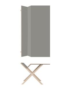 Bureau Kant 190 cm|74 cm|FU (bouleau contreplaqué) linoleum gris