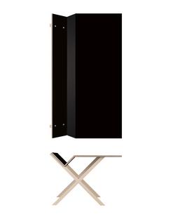 Bureau Kant 190 cm|74 cm|FU (bouleau contreplaqué) linoleum noir
