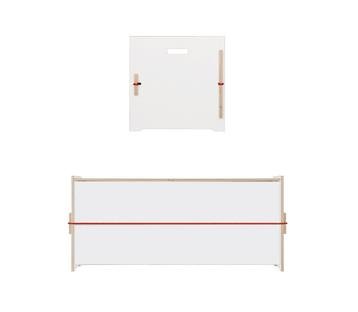 Trude Grand (H 45 x l 105 x P 45 cm)|FU (bouleau contreplaqué) blanc